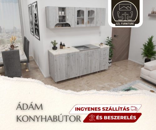 Ádám konyhabútor 200cm MDF (mosogatótálcával)