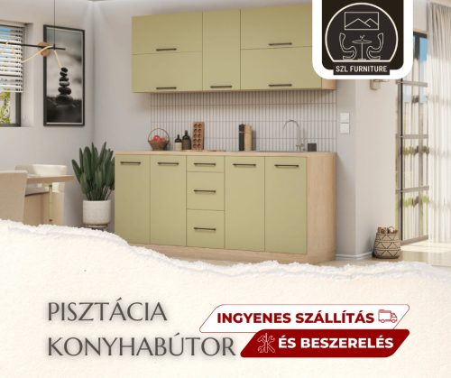 Pisztácia konyha (ajándék mosogatótálcával) 